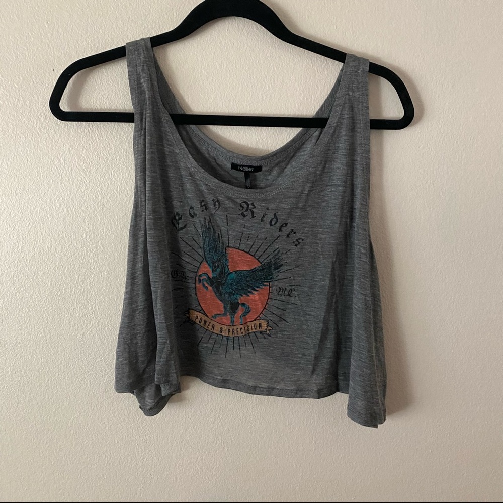 Grey crop top